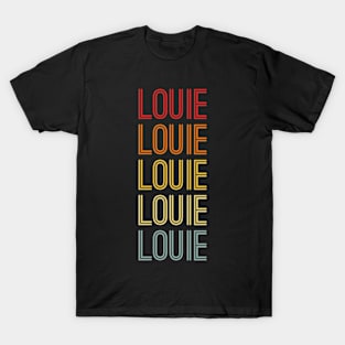 Louie Name Vintage Retro Pattern T-Shirt